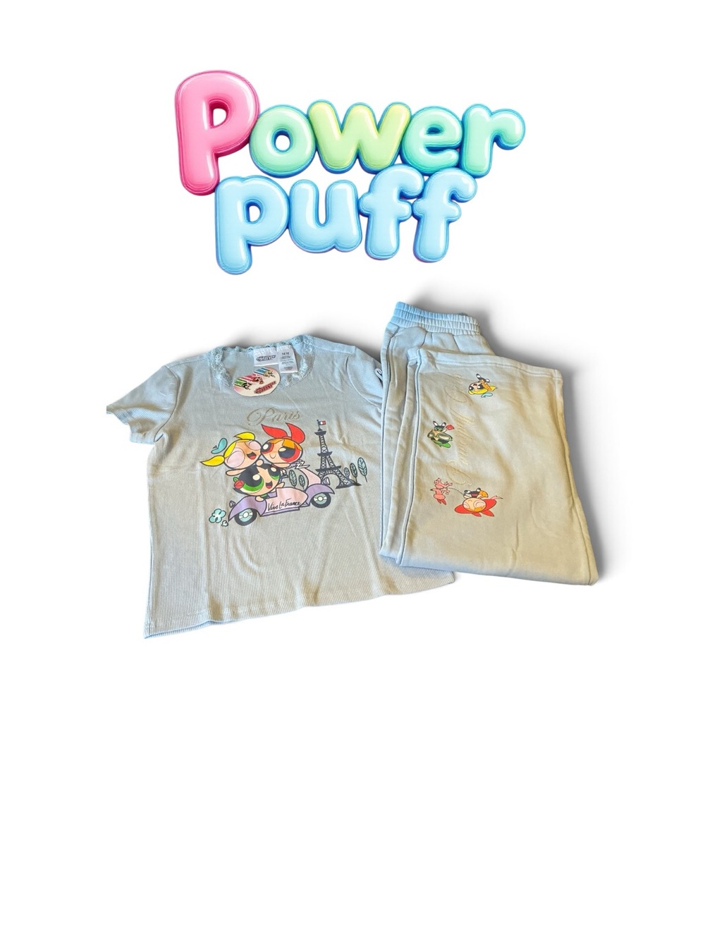Light Blue Kids Tee & Jogger Matching Set new